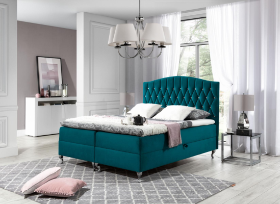 Cama doble Cama conyugal Estructura de cama Cama Cama tapizada Camas Cama boxspring Poliéster
