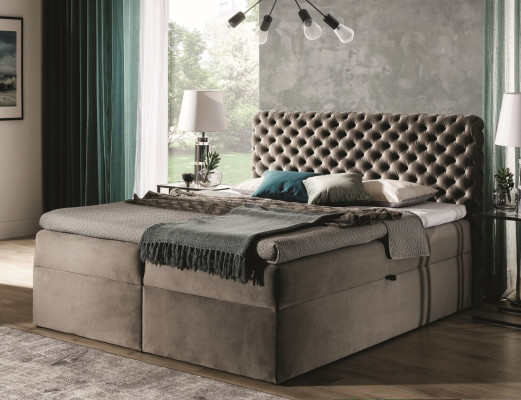 Chesterfield cama box spring dormitorio muebles camas king size terciopelo hotel nuevo
