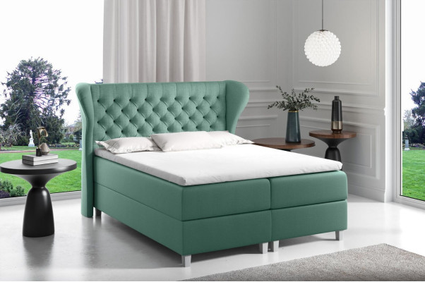 Cama Chesterfield boxspring muebles camas king size terciopelo hotel nuevo dormitorio