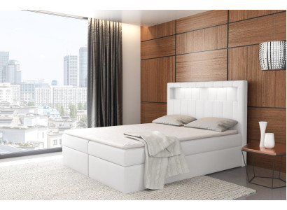 Cama iluminada camas boxspring king size terciopelo hotel nuevo muebles de dormitorio.