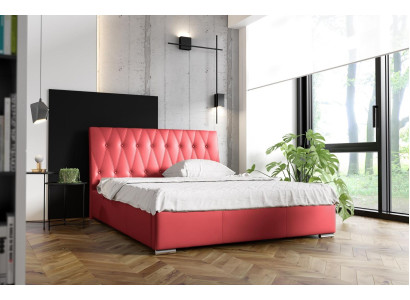 Cama doble Marco de cama Cama conyugal Estructura de cama Cama Cama tapizada Camas Poliéster Nuevo