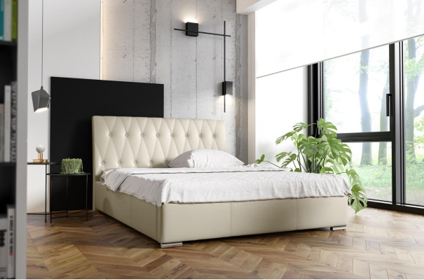 Cama doble Marco de cama Cama conyugal Estructura de cama Cama Cama tapizada Camas Poliéster Nuevo