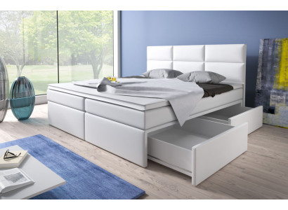 Cama boxspring cama tapizada de cuero artificial diseñador de hotel doble lujo diseño nuevo