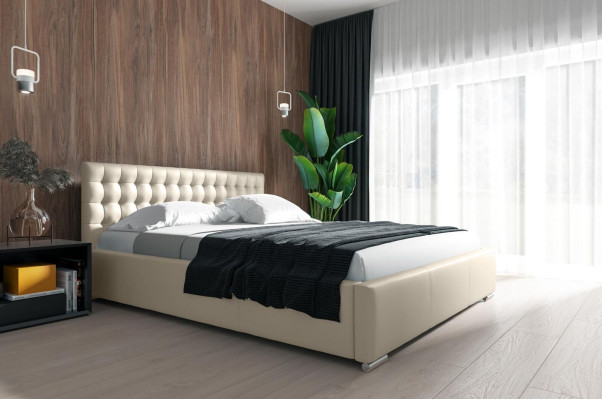 Estructura de la cama Cama Cama acolchada Camas 180x200 Marco de la cama Cama doble Cama de matrimonio Nuevo