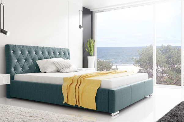 Estructura de la cama Cama Cama doble Cama matrimonial Marco de la cama Cama tapizada Camas 200x200 Gris