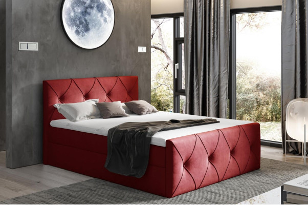 Caja de cama Cama Dormitorio Camas Cama de muelles de caja Textil Diseño Doble Hotel Nuevo