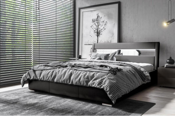 Marco de cama de madera Diseño de cama doble Hotel moderno Cama Dormitorio Muebles