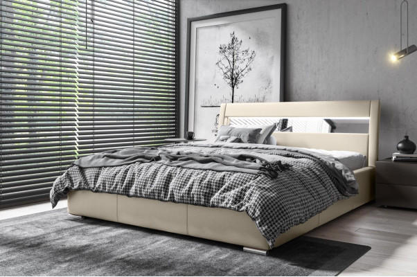 Marco de cama de madera Diseño de cama doble Hotel moderno Cama Dormitorio Muebles