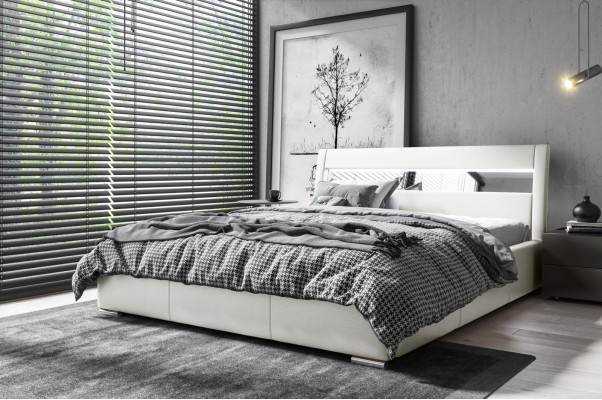 Marco de cama de madera Diseño de cama doble Hotel moderno Cama Dormitorio Muebles