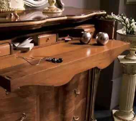 Dormitorio Muebles conjunto de 5 piezas Cama 2x Mesitas de noche Cómoda Clásico Madera