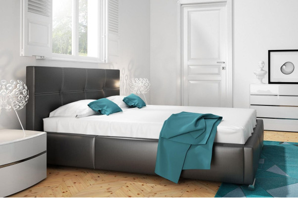 Diseño de marco de cama doble moderno de hotel blanco para dormitorio cama nueva
