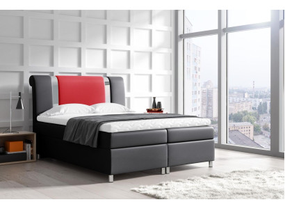 Cama con baúl somieres camas muebles dobles 160x200 dormitorio hotel nuevo