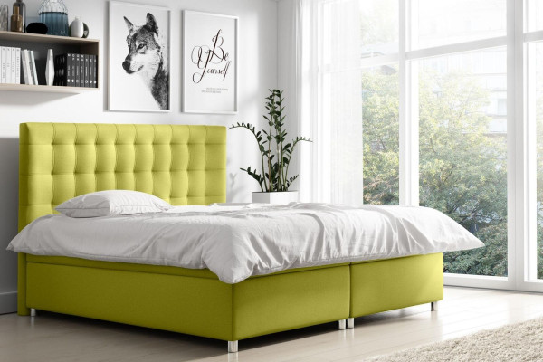 Baul de la cama Cama tapizada Cama con somier Cama doble Hotel Moderna Cama 160x200 Nueva