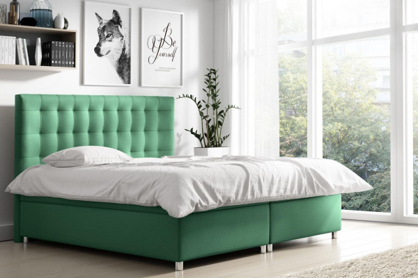 Baul de la cama Cama tapizada Cama con somier Cama doble Hotel Moderna Cama 160x200 Nueva