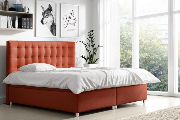 Baul de la cama Cama tapizada Cama con somier Cama doble Hotel Moderna Cama 160x200 Nueva