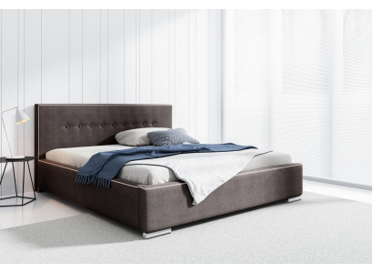Marco de la cama Cama doble Cama de matrimonio Camas Cama tapizada Dormitorio Gris Nuevo