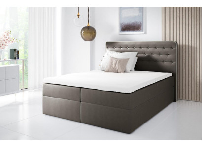 Cama con cajón de almacenamiento, cama boxspring contemporánea doble de hotel de 160 cm para dormitorio.