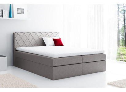 Cama de muelles doble cama cama de matrimonio estructura de cama cama cama tapizada camas 200x200cm