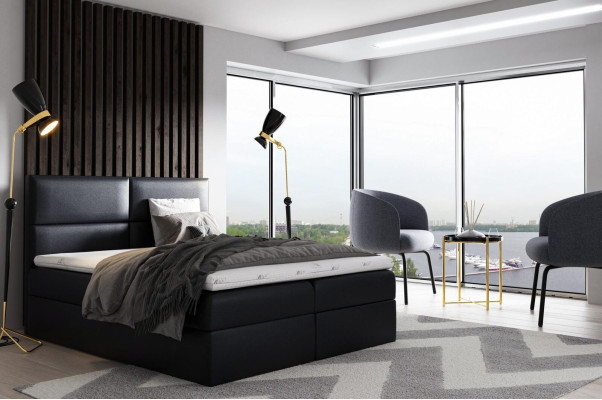 Cama box spring moderna Cama de lujo Muebles de cama Caja de cama Camas Cama tapizada Cama doble
