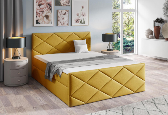 Cama Cama con cajón Cama boxspring 180x200 Dormitorio Diseño Doble Moderno