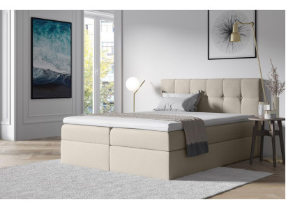 Cama de muelles tapizada de tela diseño doble habitación de hotel moderna cama camas