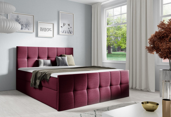 Cama Caja de almacenamiento de cama Cama con somier Dormitorio Tapizado Diseño Doble Moderno