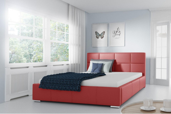 Cama doble. Camas tapizadas Cama de cuero Diseño de muebles de lujo Marco de cama de 200x200