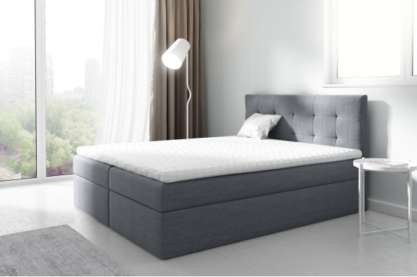 Cama matrimonial, camas para camas tapizadas, somier, cama de matrimonio con almacenamiento, cama doble, cama con cajón negro.