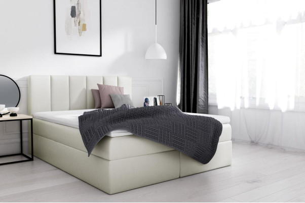 Cama box spring cama doble cama con cajones cama matrimonial camas cama tapizada blanca nueva