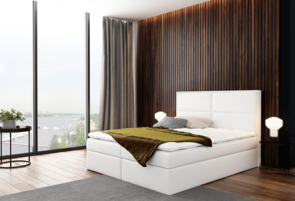 Cama con somier cama con cajón cama tapizada cama tipo box spring diseño doble hotel dormitorio