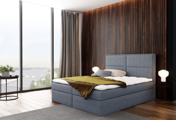 Cama con somier cama con cajón cama tapizada cama tipo box spring diseño doble hotel dormitorio