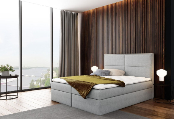 Cama con somier cama con cajón cama tapizada cama tipo box spring diseño doble hotel dormitorio