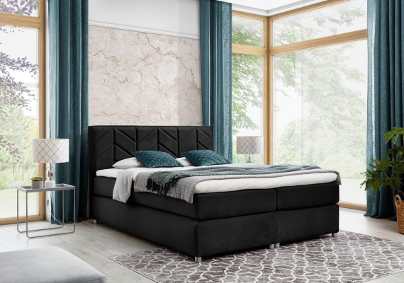 Cama caja de almacenamiento cama con somier dormitorio tapizado diseño doble hotel moderno.