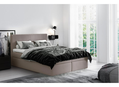 Cama de muelles tapizada diseño tela doble Hotel moderno Cama Dormitorio Camas 160x200