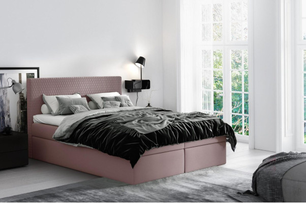 Cama de muelles tapizada diseño tela doble Hotel moderno Cama Dormitorio Camas 160x200