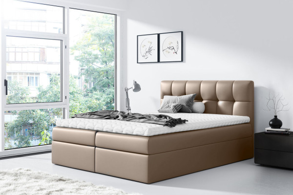 Cama Cama de matrimonio Cama boxspring Cama doble Moderno Azul Dormitorio Camas 160x200