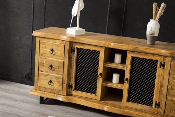 Mueble de madera aparador armario aparador bajo 190cm armarios estantes