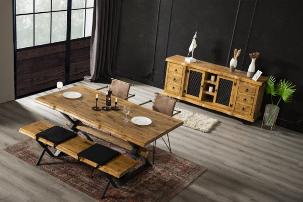 Mueble de madera aparador armario aparador bajo 190cm armarios estantes