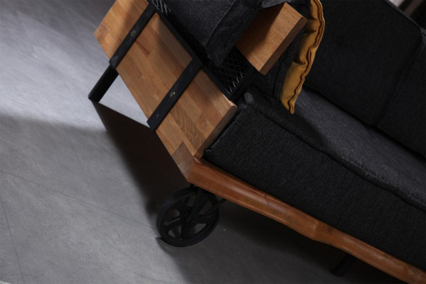 Sofá esquinero acolchado para loft con ruedas, sofá esquinero, juego de sofás esquineros, sofá de 2 piezas.