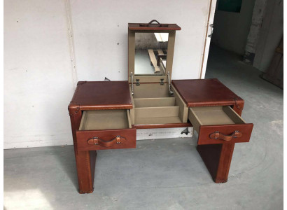 Vanity Dressing table Cosmetic table Dresser Stool Vintage leather suitcase new