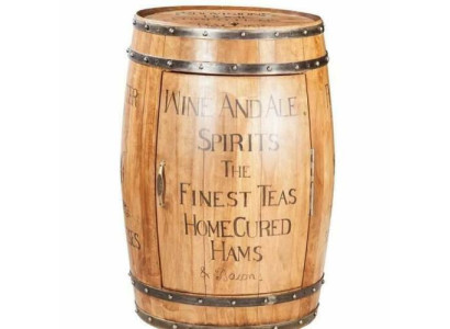 Estantería de vino, bar en casa, madera vintage, mesa de bar, armarios de madera, redondo, nuevo.