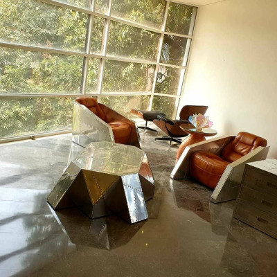 Mesa de centro diseño de lujo Aviator mesa sofá mesas de sala de estar auxiliar nuevas.