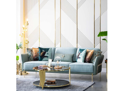 Sofá tres plazas XXL tapizado muebles tela gran sofá textiles 240 cm