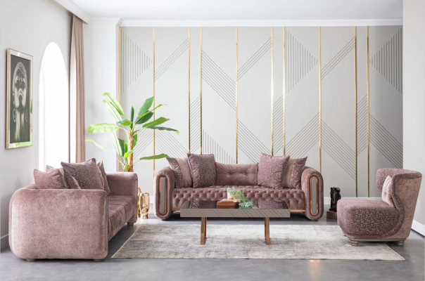 Sofá de tres plazas marrón muebles tapizados decoración sofás sofá nuevo