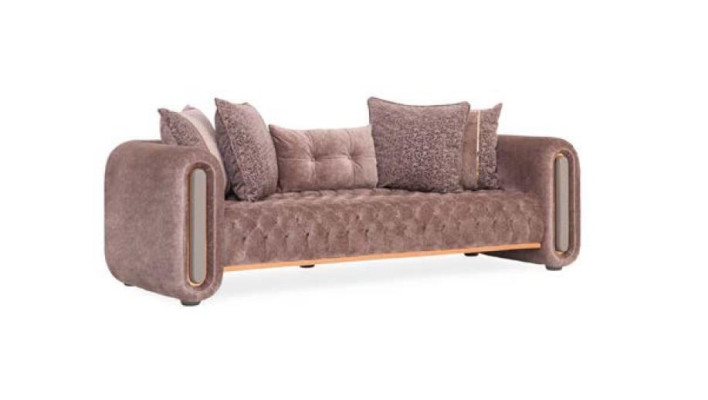 Sofá de tres plazas marrón muebles tapizados decoración sofás sofá nuevo