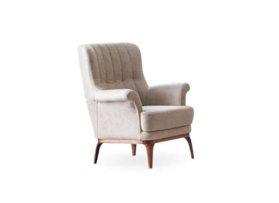 Fácil - Sillón de cuero - Para relajarse sobre patas de madera en una habitación de hotel Nuevo