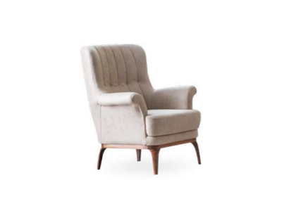 Fácil - Sillón de cuero - Para relajarse sobre patas de madera en una habitación de hotel Nuevo