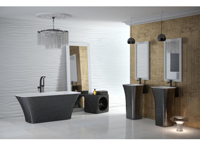 Exclusiva bañera de diseño independiente baño moderno libre.