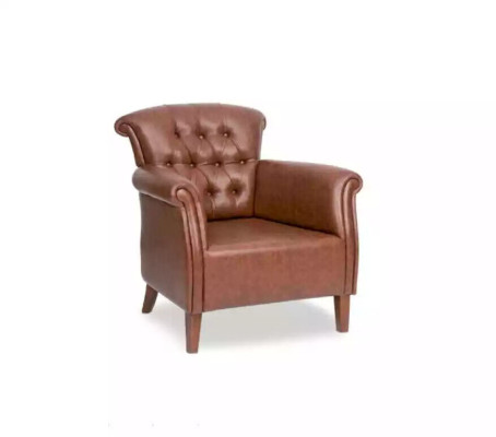 Sillón de diseñador marrón Lujo Muebles Chesterfield de lujo Silla de oficina ejecutiva de lujo