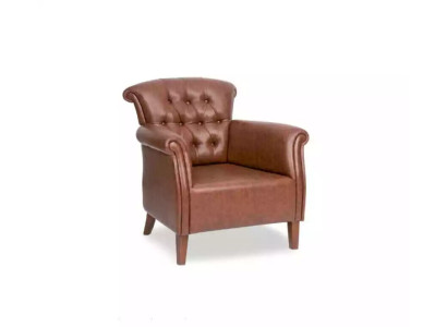 Sillón de diseñador marrón Lujo Muebles Chesterfield de lujo Silla de oficina ejecutiva de lujo